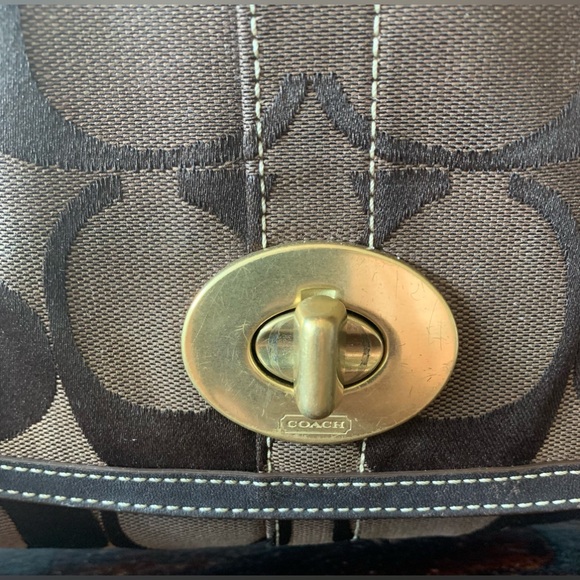 Coach Brown Signature C Ergo Flap Over Shoulder Bag - Picture 4 of 9